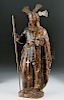Early 19th C. Mexican Wood Santo - Christ Blessing