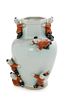 * A Chinese Style Porcelain Vase Height 13 3/4 inches.
