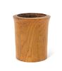 A Chinese Bamboo Brushpot Height 6 3/8 inches.