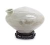 A Larger Korean Celadon Glazed Porcelain Water Vessel Height 7 1/2 inches