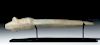 Incredible Taino Stone Dagger - Stylized Serpent