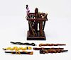 25 miniature carved & decorated canes by Tom King