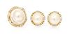 A Collection of 14 Karat Yellow Gold, Mabe Pearl and Diamond Jewelry, 10.10 dwts.