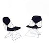 Two 'Wire mesh' chairs on 'LKR base', 1951