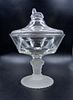 American Pressed Glass Lion Compote