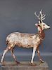 1800's JW Fiske Cast Iron Stag Deer on Stand