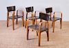 SET OF FOUR THONET STYLE BENT PLYWOOD CHAIRS