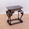 JAPANESE BLACK LACQUER AND PARCEL-GILT END TABLE, MODERN