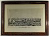 1870 J. P. Newell Lithograph of Newport Harbor