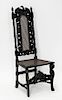 English Jacobean Style Phoenix Bird Side Chair