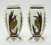 PR Royal Worcester Aesthetic Opposed Avian Vases