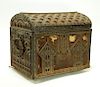 19C Victorian Gothic Revival Carved Wood Box