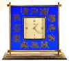 Gubelin Swiss 8 Day Zodiac Cobalt Desk Clock