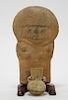 2 Pre Columbian Moche Standing Figure & Vase