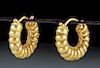 Mediterranean 20K Gold Earrings - 5.5 g - ex-Christie's