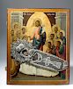 Exhibited 19th C. Russian Icon, Dormition of the Virgin