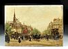 19th C. Joaquim Miro Argenter Painting - Parisian Scene