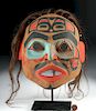 20th C. Kwakwaka'wakw Cedar Mask Signed by Tsungani