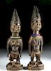 Matched Early 20th C. African Yoruba Wooden Ibeji Twins