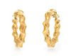 * A Pair of 18 Karat Yellow Gold Hoop Earrings, 9.60 dwts.