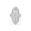 Art Deco Diamond Platinum Cocktail Ring