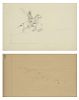 CHARLES MARION RUSSELL (American 1864-1926) TWO DRAWINGS, "The Rider" and "Buried."