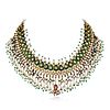 A Pearl and Enamel Indian Necklace