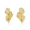 Tiffany & Co. Schlumberger Gold "V" Rope Earrings