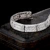 Chaumet Art Deco Platinum Diamond Bracelet, French