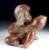 Important & Rare Colima Pottery Phallic Figural Vessel
