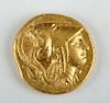 Greek AU Gold Stater of Alexander the Great
