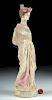 Greek Canosan Polychrome Statue of Woman