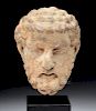 Gallo Roman Pottery Head of Bearded Male - Royal Athena