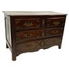 18/19th Century French Bronze Mounted, Carved Walnut Commode/Chest of Drawers. Two short sliding drawers with two large drawers, stands on bracket fee