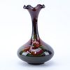 Antique Louwelsa Weller Wild Rose" Pottery Vase. Stamped signature.