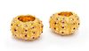 A Pair of Gold Vermeil and Ruby Sea Urchin Table Ornaments, Paolo Costagli,