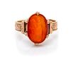 An Antique Rose Gold and Carnelian Intaglio Ring, 2.50 dwts.