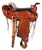 Vintage Western Ornate Tooled Saddle