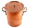 Hand Hammered French Copper/ Brass Stock Pot