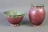 2 Pieces Roseville Pottery Red Ferella