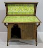 English Arts & Crafts Tile Top and Back Washstand