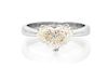 An 18 Karat White Gold and Diamond Solitaire Ring, 3.80 dwts..