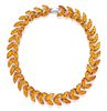 A Sterling Silver and Amber Necklace, 67.00 dwts.