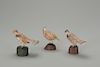 Miniature Grouse Pair and Quail, Davison B. Hawthorne (1924-2018)