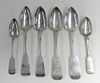 6 COIN SILVER SPOONS BY NYC MAKER