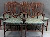 SET OF 8 19THC. HEPPLEWHITE STYLE  DINING CHAIRS