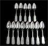 13 COIN SILV. SPOONS INC. SET OF 8 BY HOOD & TOBEY