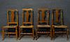 ASSEMBLED SET OF 4 HUDSON VALLEY DUCK FOOT CHAIRS