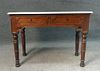 19THC MARBLE TOP GOTHIC SERVER