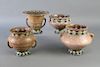 Group of 4 Roseville Pottery Brown Ferella